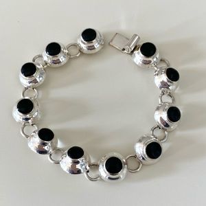 Silver and Onyx bracelet